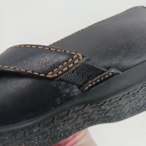 Frye Megan Criss Cross Mary Jane Flats 9M Black Leather - Picture 15 of 16